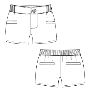 Moldes de confeccion para BEBES Shorts Short  00317